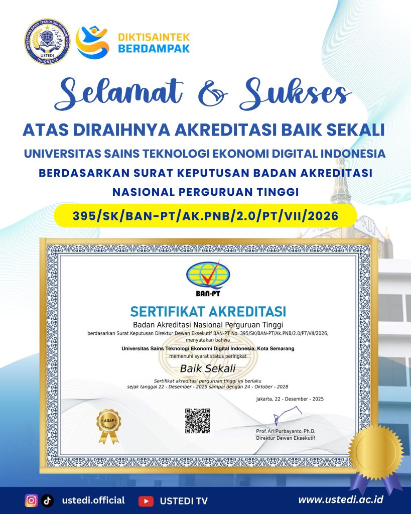 Akreditasi Baik Sekali USTEDI yang ditetapkan oleh BAN-PT