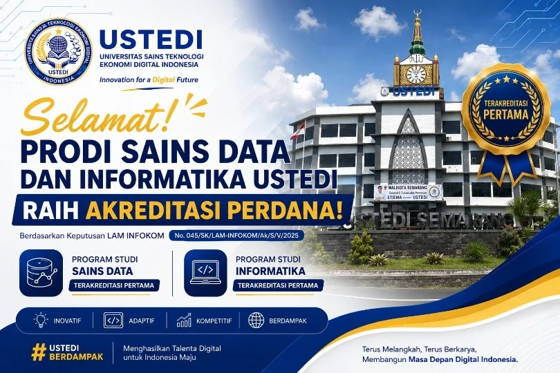 Akreditasi Prodi Informatika USTEDI dan Prodi Sains Data dari LAM INFOKOM