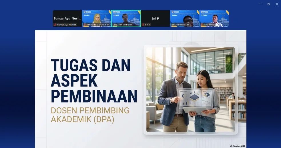 Dosen USTEDI mengikuti bimtek pelaporan Dosen Pembimbing Akademik