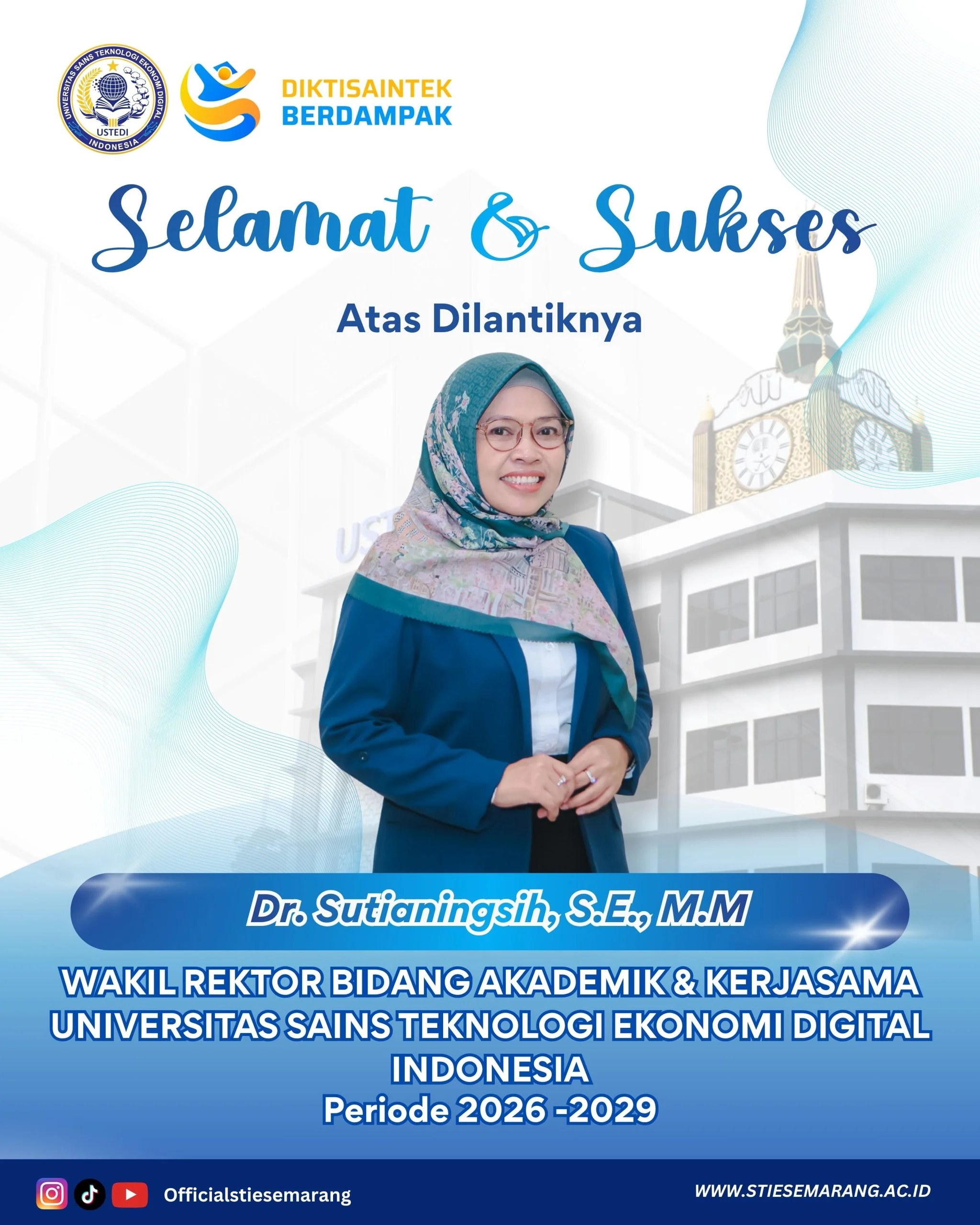 Pelantikan Wakil Rektor USTEDI bersama jajaran pimpinan universitas